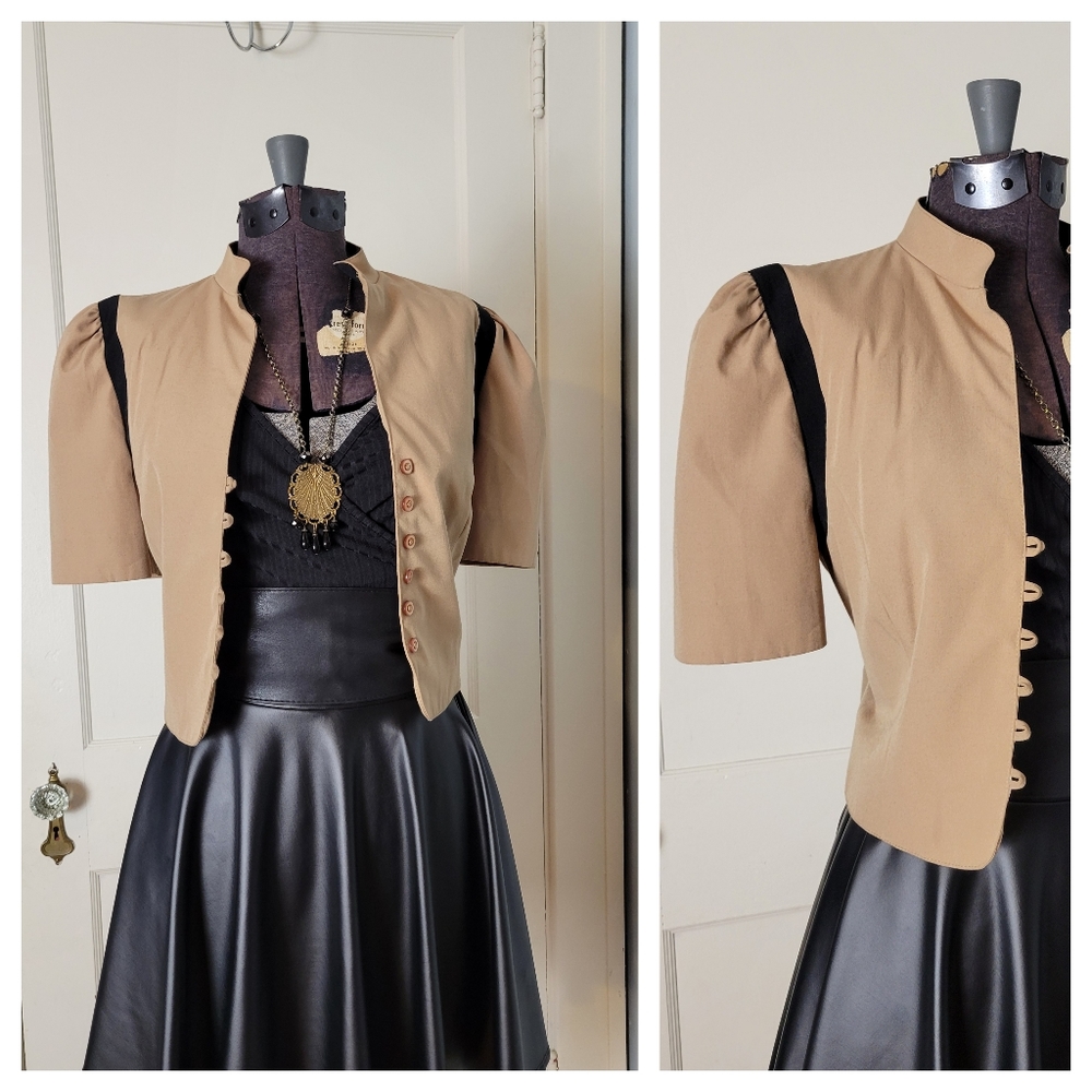 Black & Tan Cropped Jacket